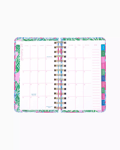 Lilly Pulitzer 2024-2025 17 Month Medium Agenda - Roxie Pink Wave N Sea