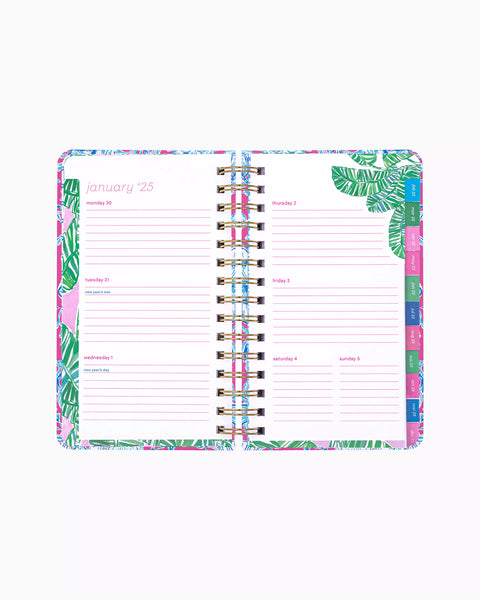 Lilly Pulitzer 2024-2025 17 Month Medium Agenda - Roxie Pink Wave N Sea