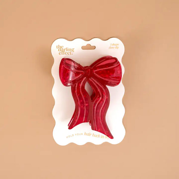 Shape Up Claw Clip - Red Bow