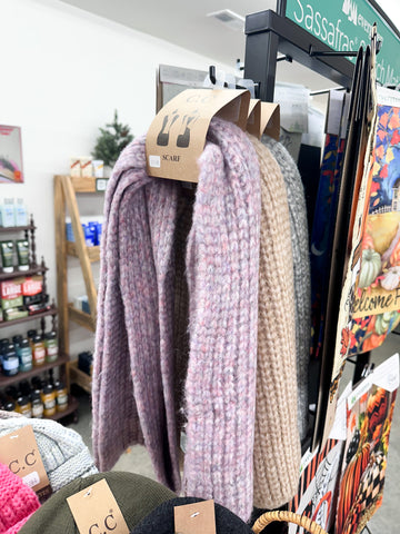 Soft Ribbed Oblong CC Scarf