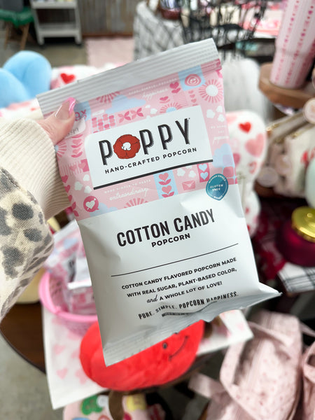 Poppy Handcrafted Popcorn Snack Bag - Cotton Candy