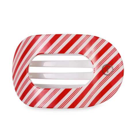 Teleties Flat Round Clip - Candy Cane Crush