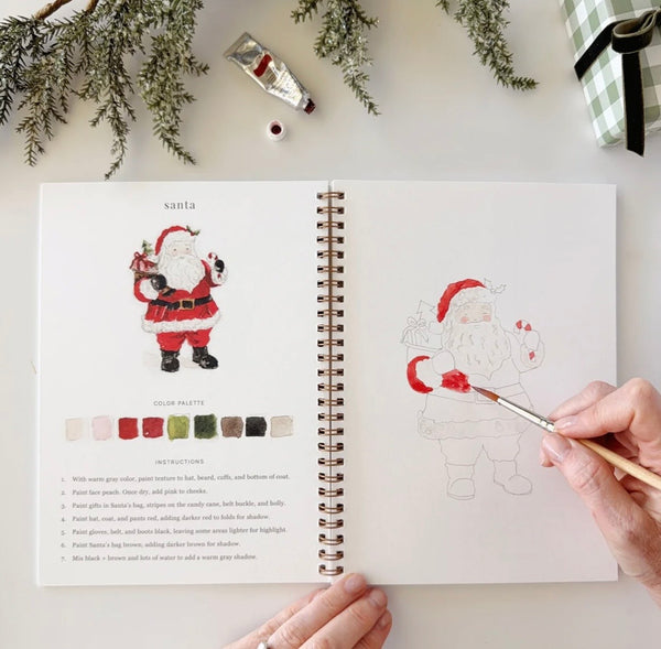 Classic Christmas Watercolor Workbook