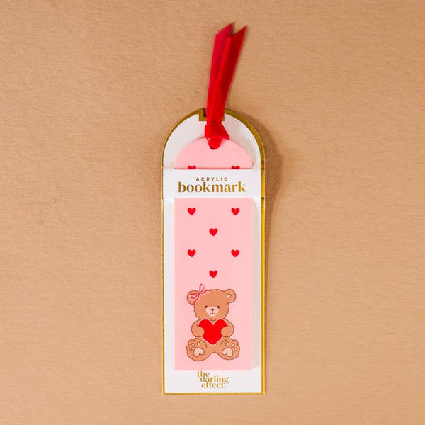 Acrylic Bookmark - Teddy Bear Hugs