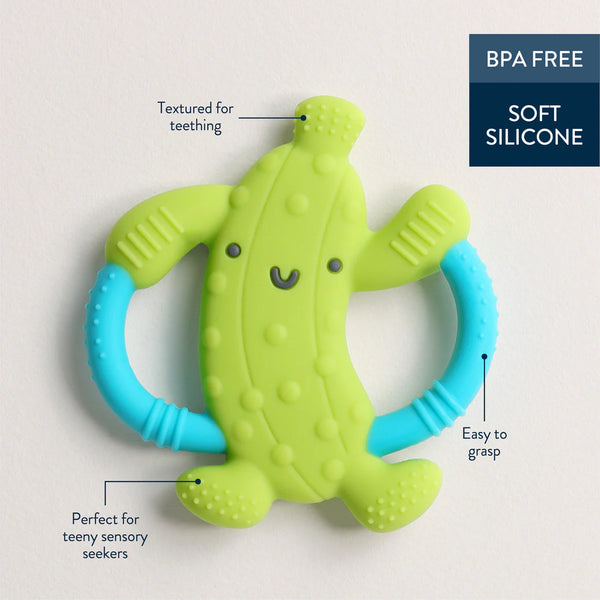 Chew Crew™ Silicone Handle Teether - Pickle