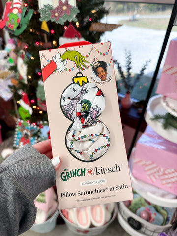 The Grinch x KITSCH Satin Pillow Scrunchies® in Cindy Lou Who