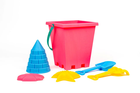 6-Piece Sand Bucket Set - Pink