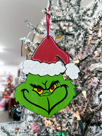 HAND-PAINTED WOOD ORNAMENT | Festive Monster #2
