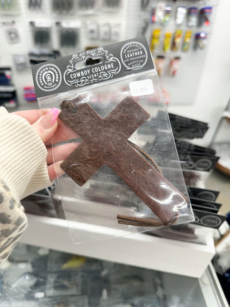 Scroll Cross Air Flair - Brown | *CHOOSE YOUR SCENT*