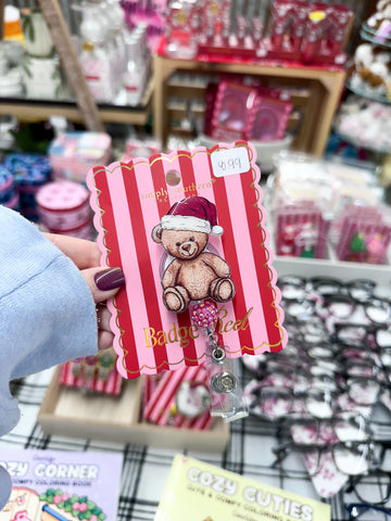 Simply Southern Badge Reel - Christmas Bear
