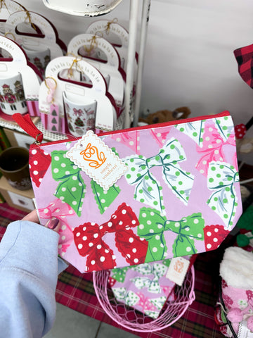 Simply Southern Pouch - Christmas Dots + Bows