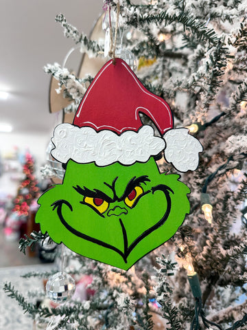 HAND-PAINTED WOOD ORNAMENT | Festive Monster #1