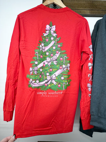 Simply Southern Long Sleeve Shirt - Red Tree