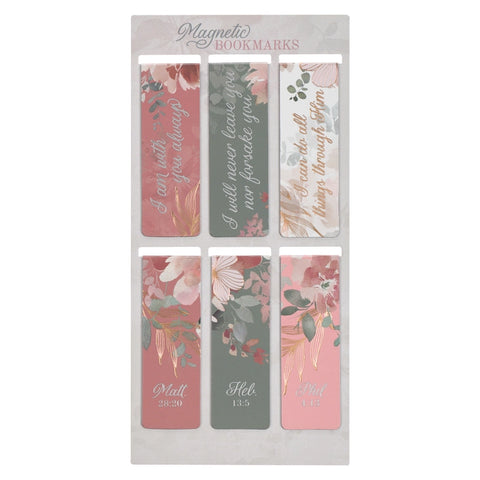 Foiled Florals Magnetic Bookmark Set