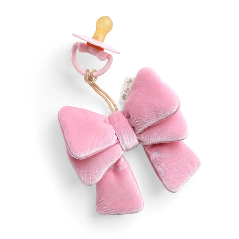 Bitzy Pal™ Natural Rubber Pacifier & Lovey - Bow