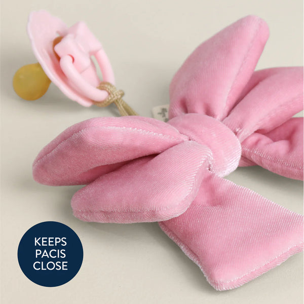 Bitzy Pal™ Natural Rubber Pacifier & Lovey - Bow