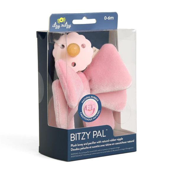 Bitzy Pal™ Natural Rubber Pacifier & Lovey - Bow