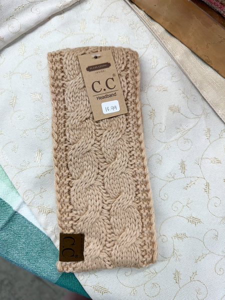 Solid Cable Knit CC Head Wrap