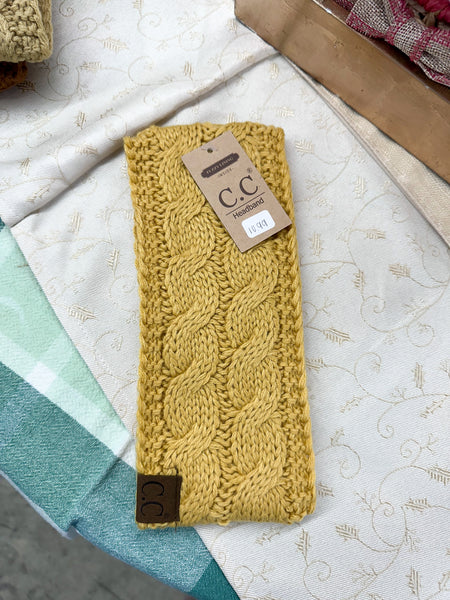 Solid Cable Knit CC Head Wrap