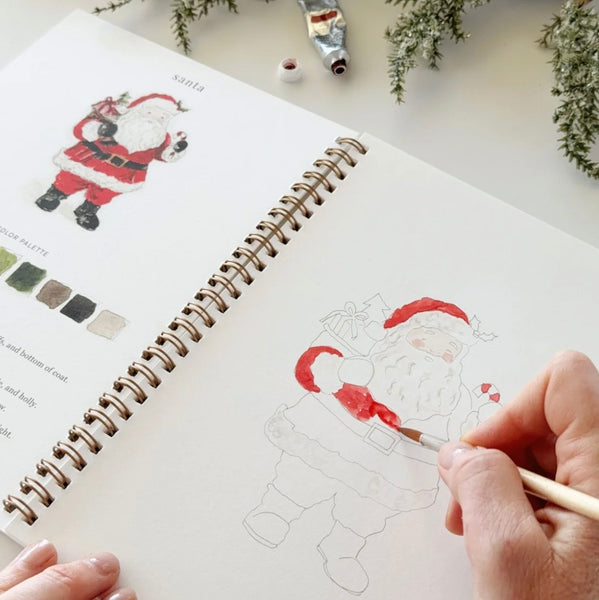 Classic Christmas Watercolor Workbook
