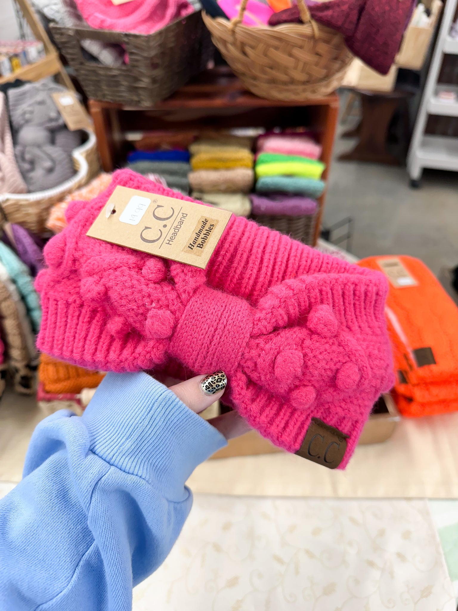 Bobble Knit CC Head Wrap