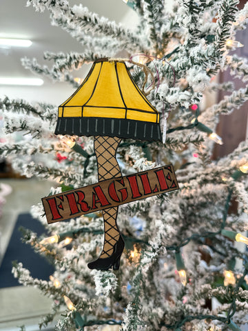 HAND-PAINTED WOOD ORNAMENT | Leg Lamp #4