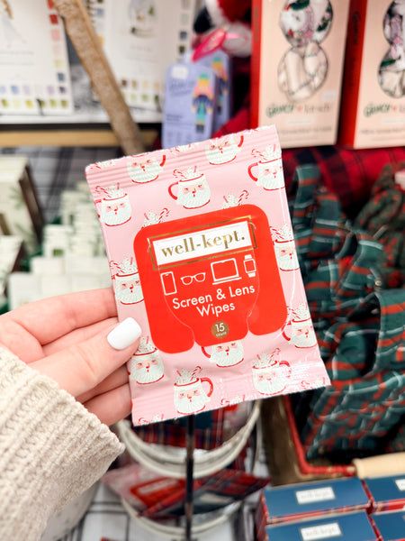 Well-Kept Screen & Lens Cleaning Wipes - Ho Ho Cocoa