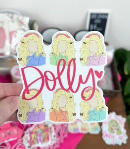 Dolly Square Sticker