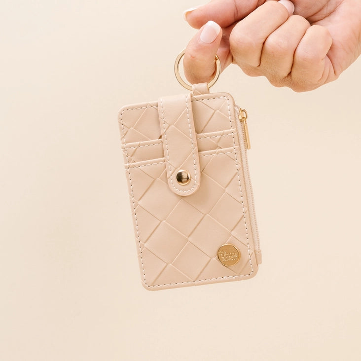 Woven Keychain Wallet - Oat