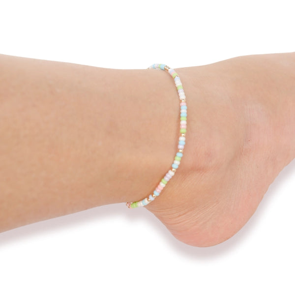 Beaded Blondes | Pastel Spring Anklet