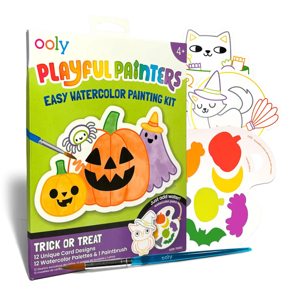 Playful Painters Easy Watercolor Painting Kit - Trick or Treat