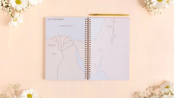 Church Notes Notebook - Lilac with Maps