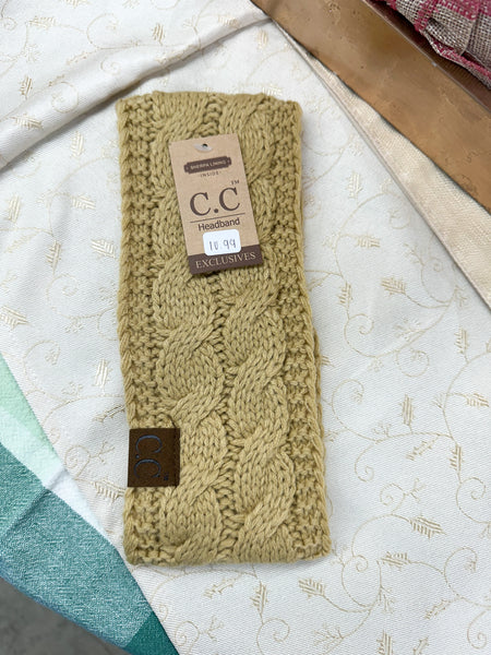 Solid Cable Knit CC Head Wrap