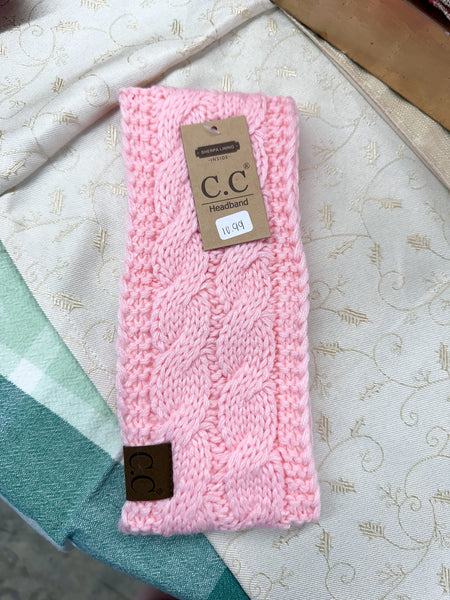 Solid Cable Knit CC Head Wrap