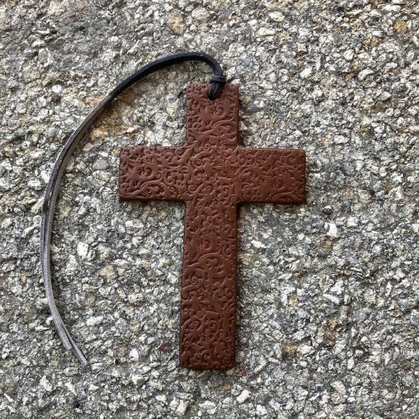 Scroll Cross Air Flair - Brown | *CHOOSE YOUR SCENT*