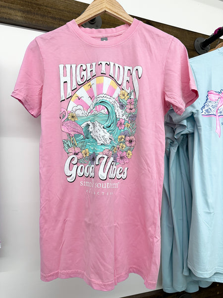 Simply Southern Short Sleeve Tee - High Tides & Good Vibes