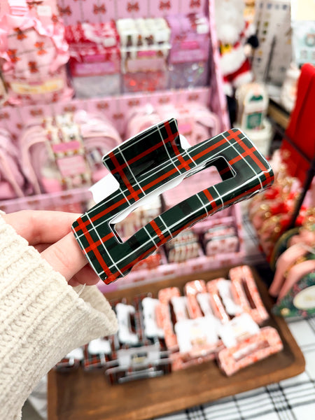 Claw Clip - Evergreen Plaid