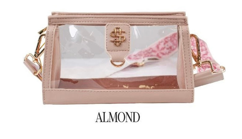 Simply Southern Clear Leather Purse - Almond