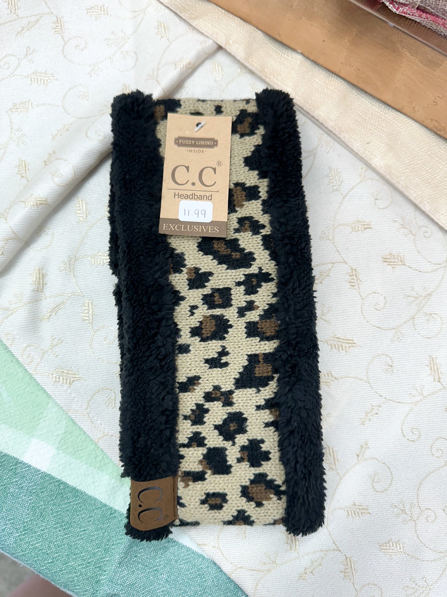 Lined Leopard Print CC Head Wrap