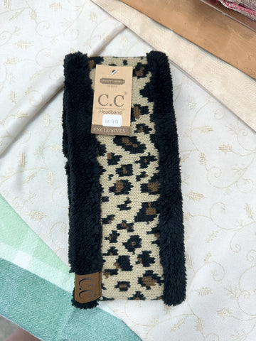 Lined Leopard Print CC Head Wrap