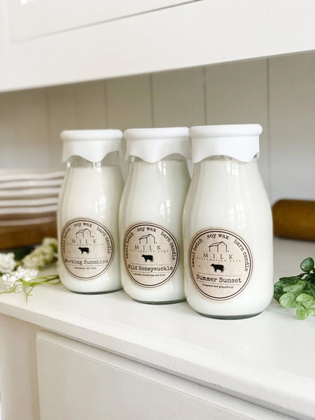 13 oz Milk Bottle Candle with Silicon Lid - *CHOOSE YOUR SCENT*