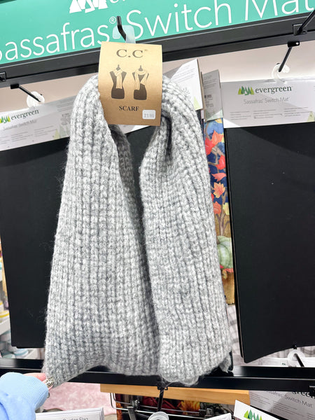 Soft Ribbed Oblong CC Scarf