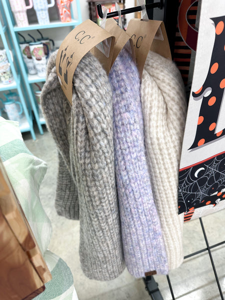 Soft Ribbed Oblong CC Scarf
