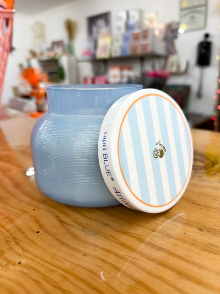 Capri Blue Volcano 19oz Jar Candle - Caffe Capri (Cabana Stripe)