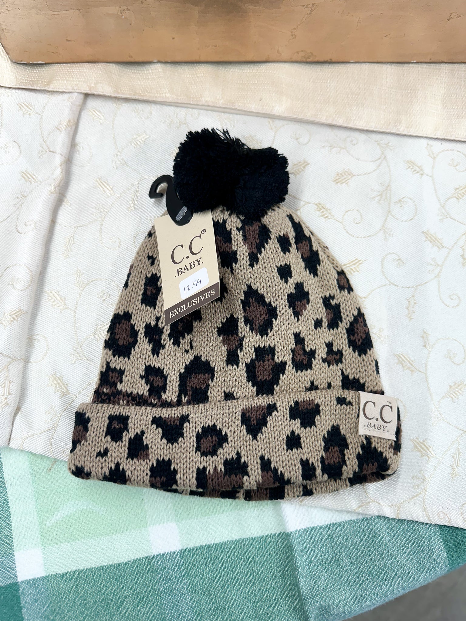 BABY Leopard Single Pom CC Beanie