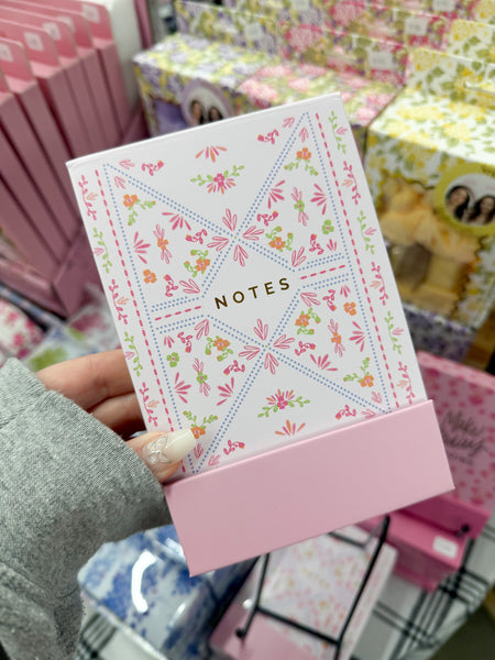 Flip Notepad - Floral Stitch