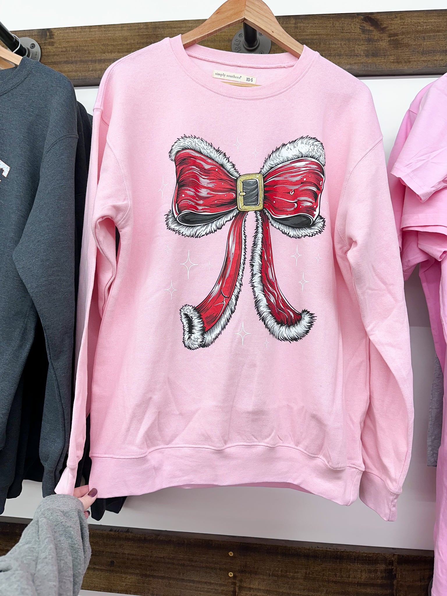 Simply Southern Crewneck - Santa Bow