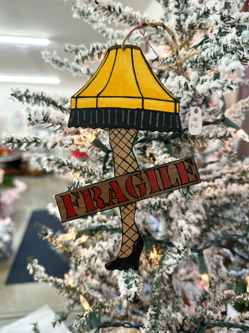 HAND-PAINTED WOOD ORNAMENT | Leg Lamp #2