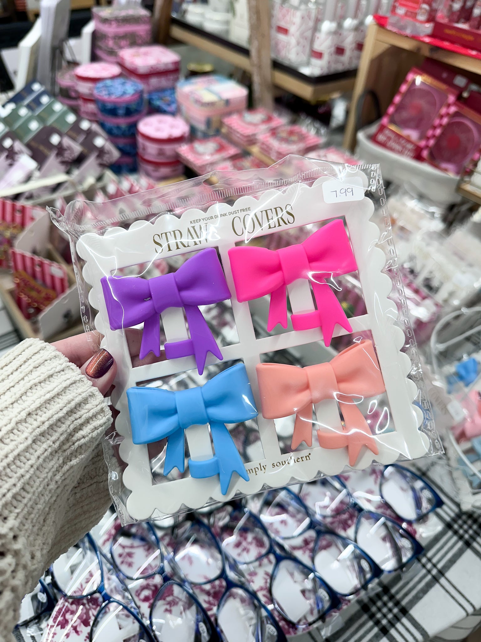 Simply Southern Straw Cover Set - Bright Bows