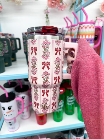 20 oz Flip Straw Tumbler with Handle - Oh So Merry